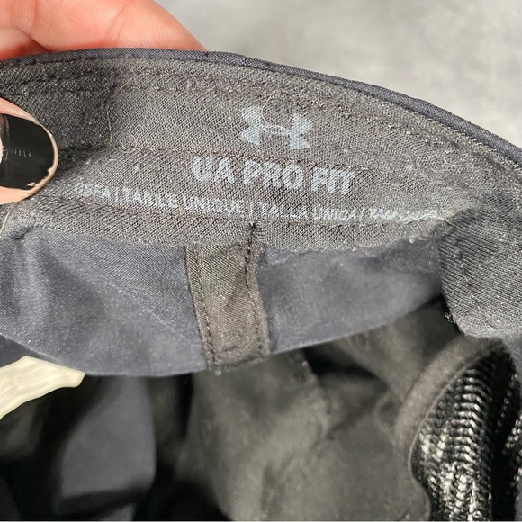 Under Armour Golf Pro Fit Black Hat Adjustable Cap OS Lightweight Pickleball - Picture 9 of 12